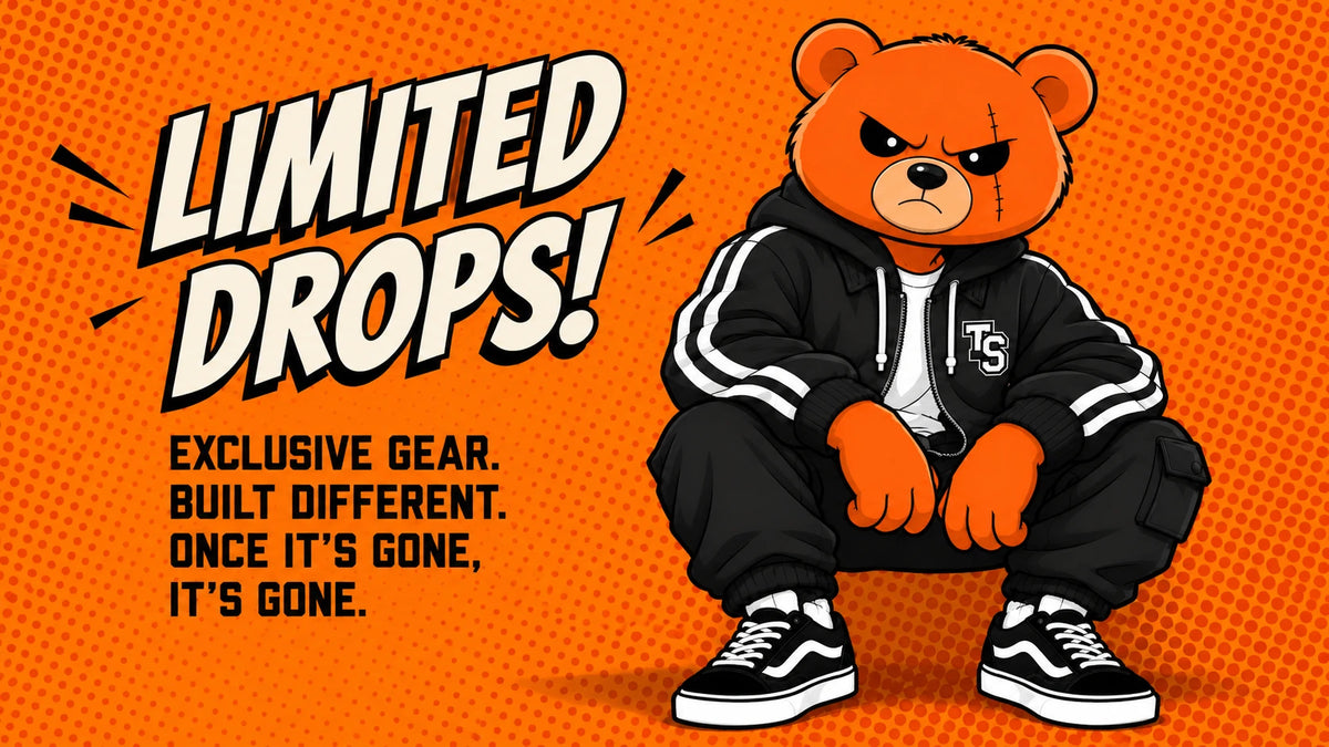 Limited drops! Exclusive gear. Built different. Once it's gone, it's gone.